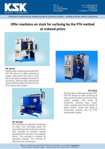 special offer of PTA machines